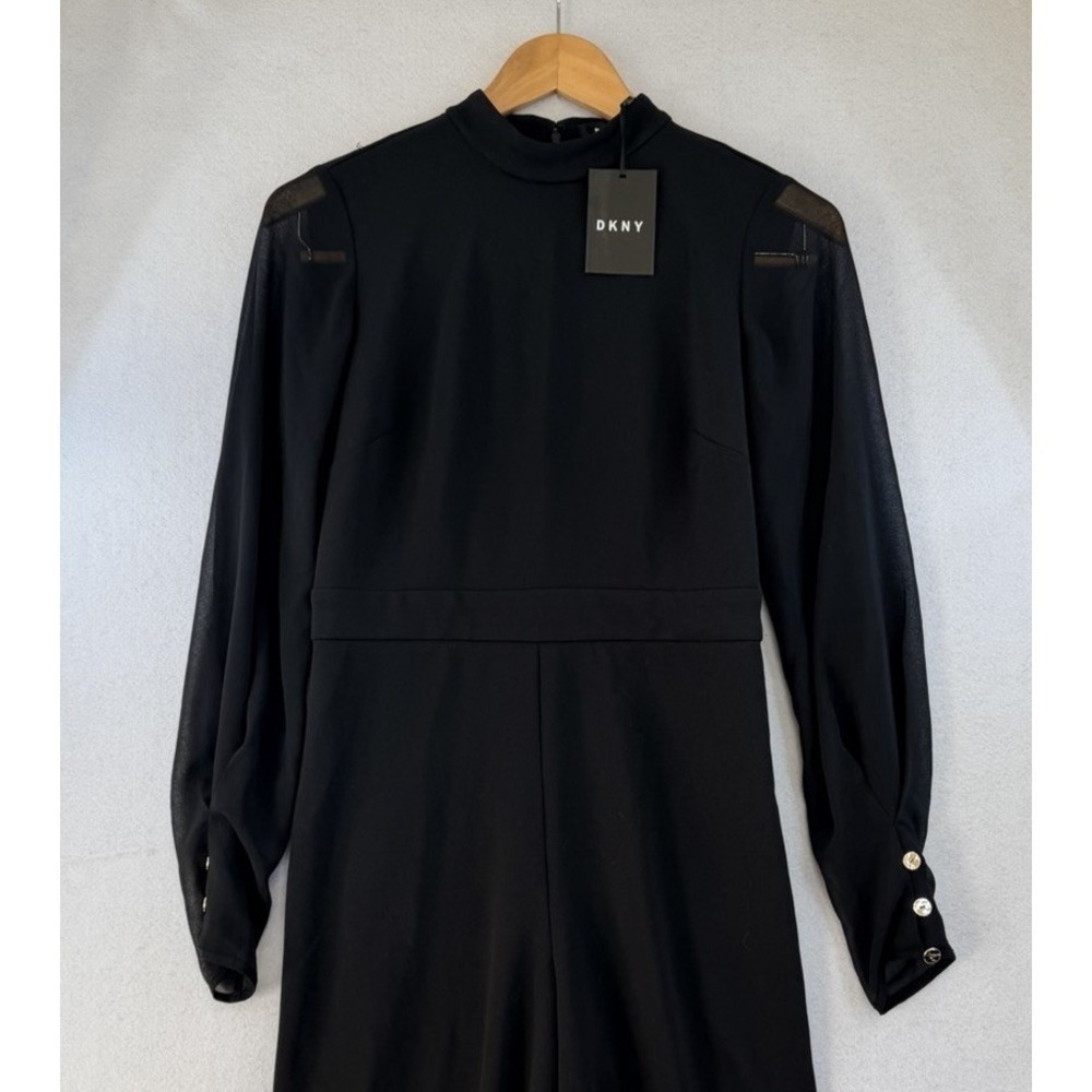 DKNY‎ Black Jumpsuit Jumper Pantsuit Women's Size 2 MSRP $139 NWT